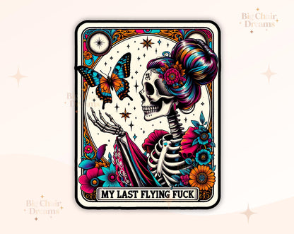 Tarot Card My Last Flying Fuck Sticker - Holographic - Last Nerve - Sarcastic - Funny