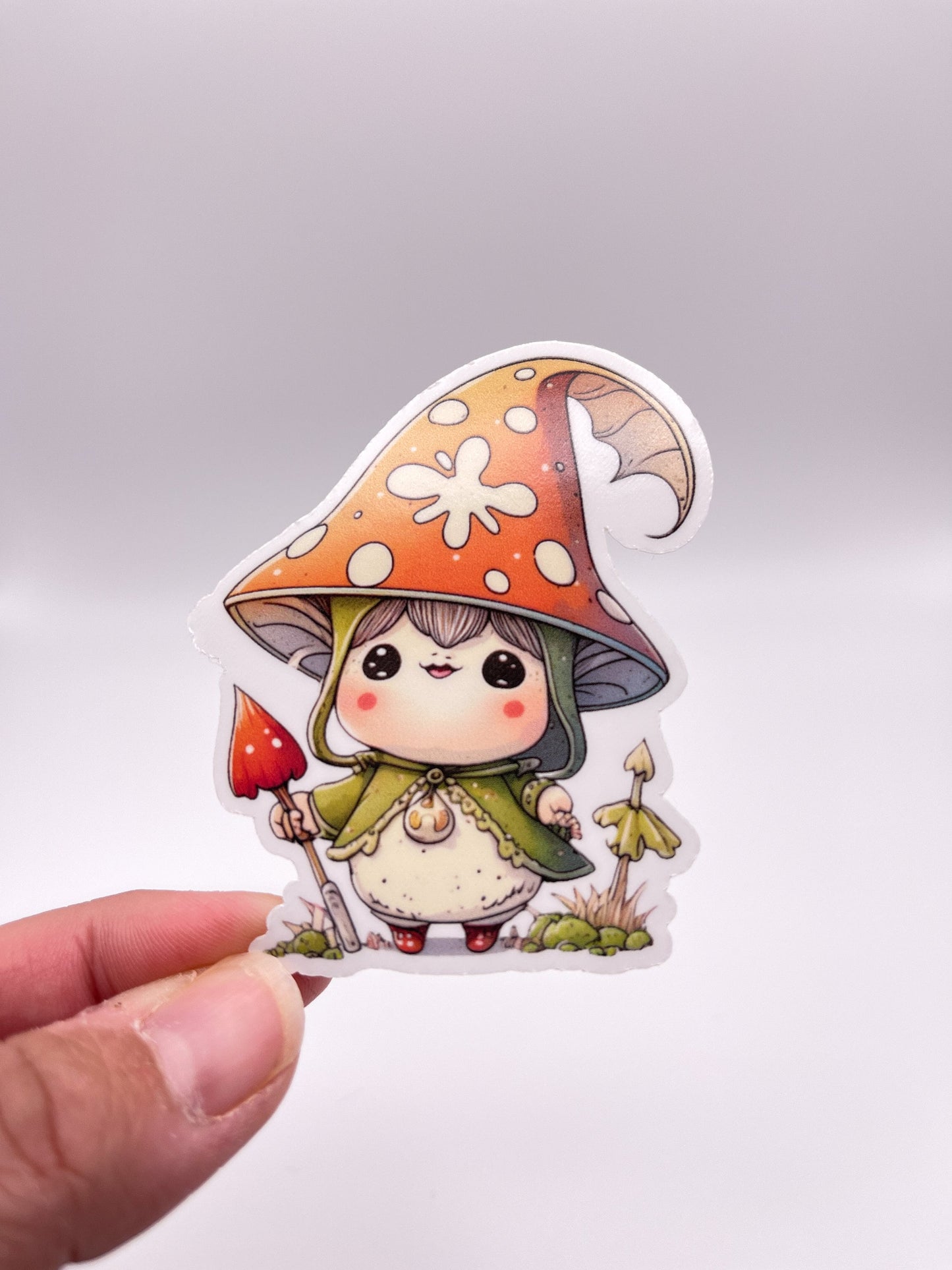 Cute Mushroom Girl Lottie Sticker - Cottage core - Mushrooms