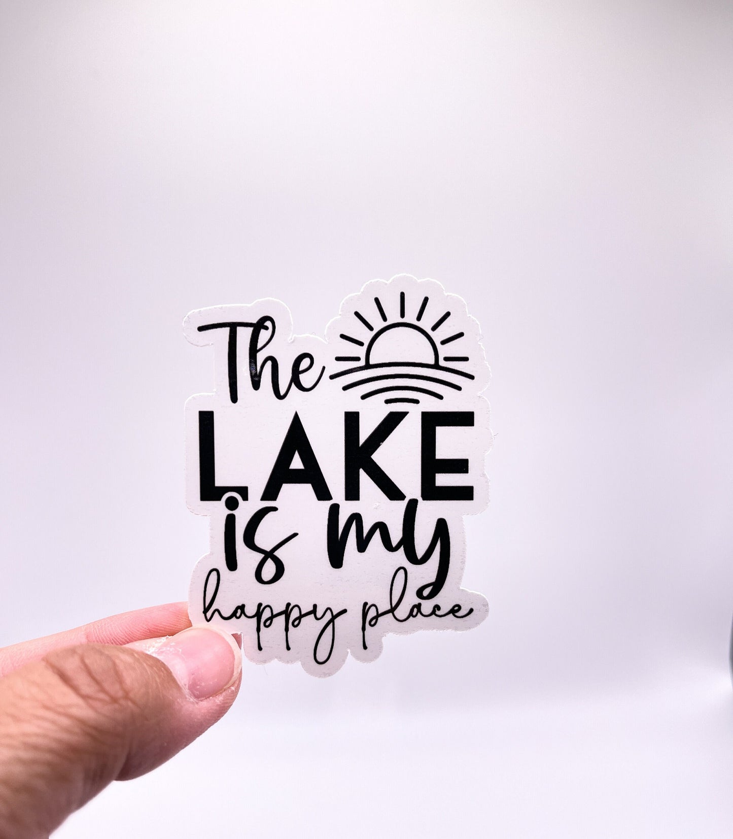 The Lake is My Happy Place Sticker - Lake Bum - Lake Lover - Summertime