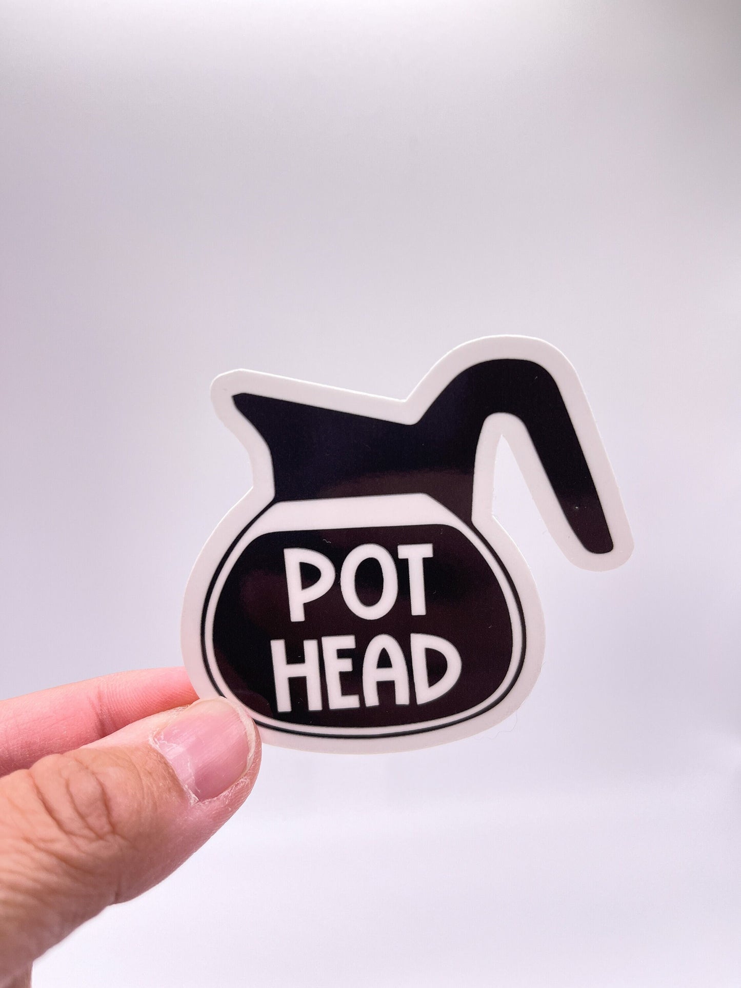 Pot Head Coffee Sticker - Coffee Lover - Coffee Addict - Coffeetok