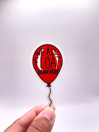 We All Float Balloon Sticker - Halloween - Halloween Movies