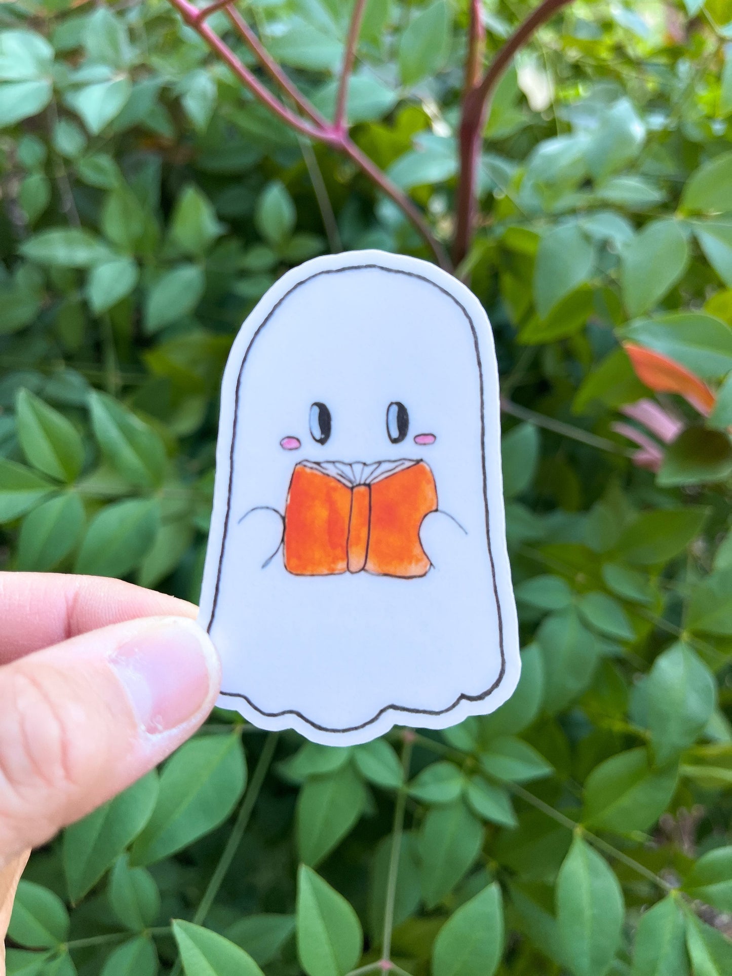 Ghost Reading Sticker - Halloween Sticker - Ghosts - Skulls - Pumpkins - Booktok