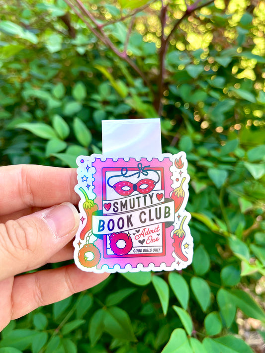 Smutty Book Club Magnetic Bookmark - Book Lover - Smut - Booktok - Holographic