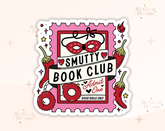 Smutty Book Club Sticker - Holographic - Smutty Books - Booktok - Smutttok - Book Club