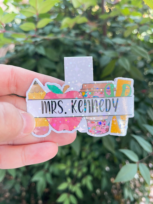 Personalized Teacher Magnetic Bookmark - Book Lover - Teacher Gifts