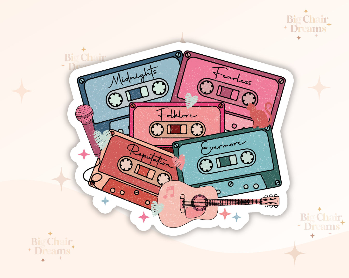 Album Cassettes Sticker  - Booktok - Music Lover