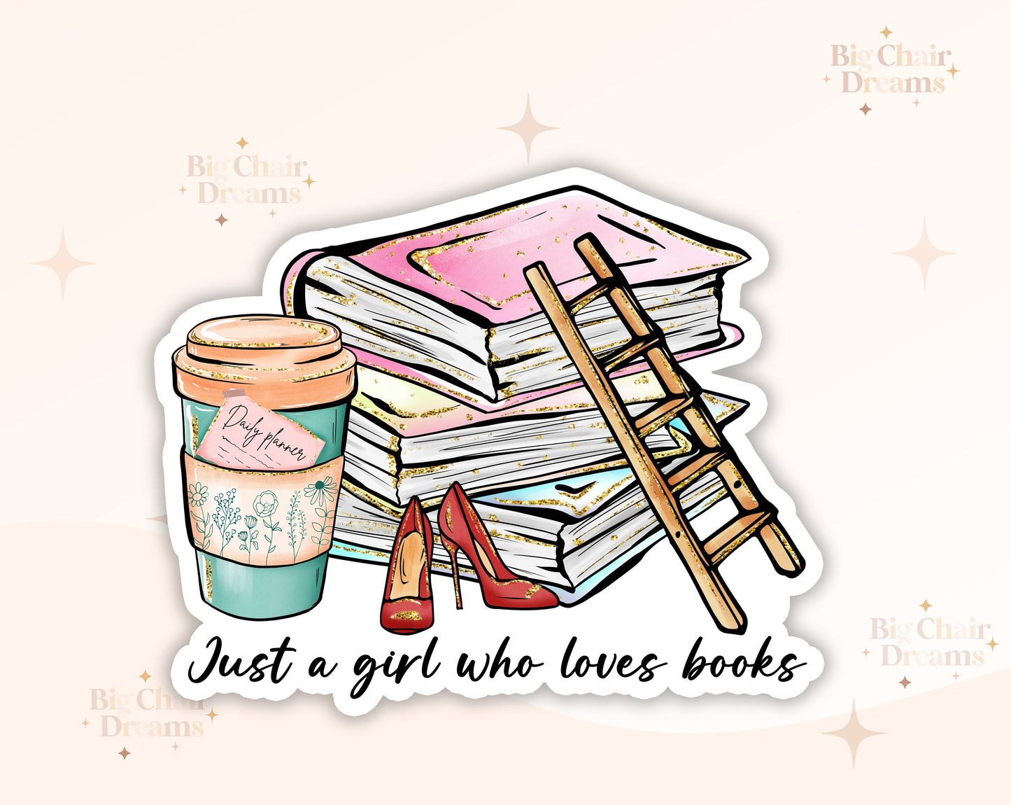 Just a Girl Who Loves Books Sticker