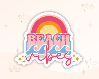 Beach Vibes Sticker - Beach Bum - Beach Lover - Summertime