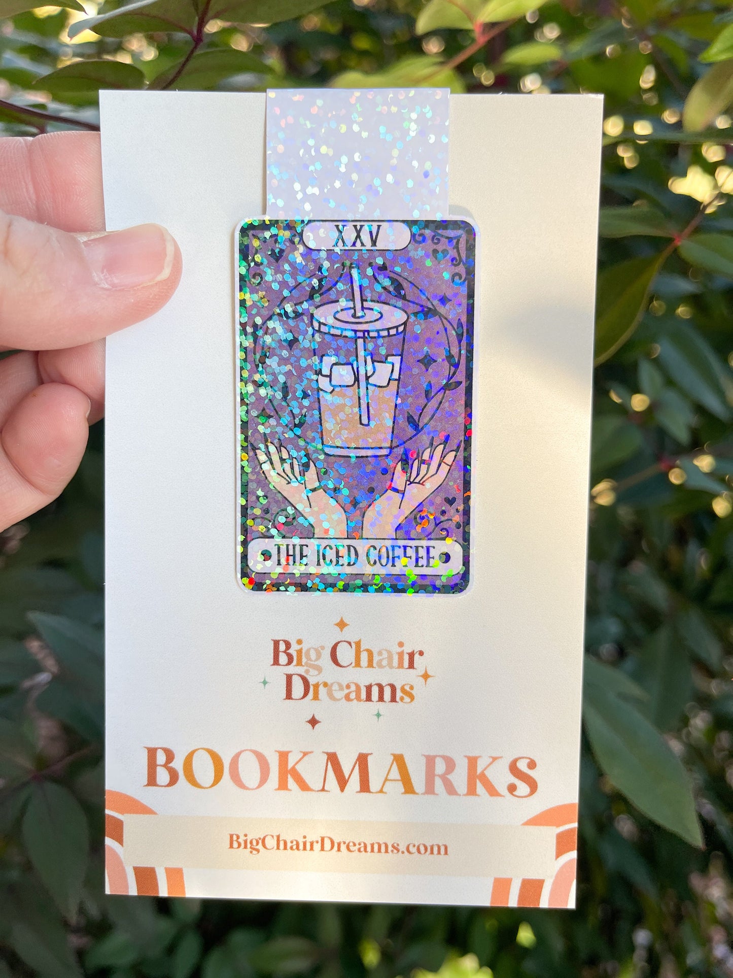 Tarot Card The Iced Coffee Magnetic Bookmark - Book Lover - Booktok - Holographic - Coffeetok - Coffee Lover