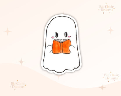 Ghost Reading Sticker - Halloween Sticker - Ghosts - Skulls - Pumpkins - Booktok